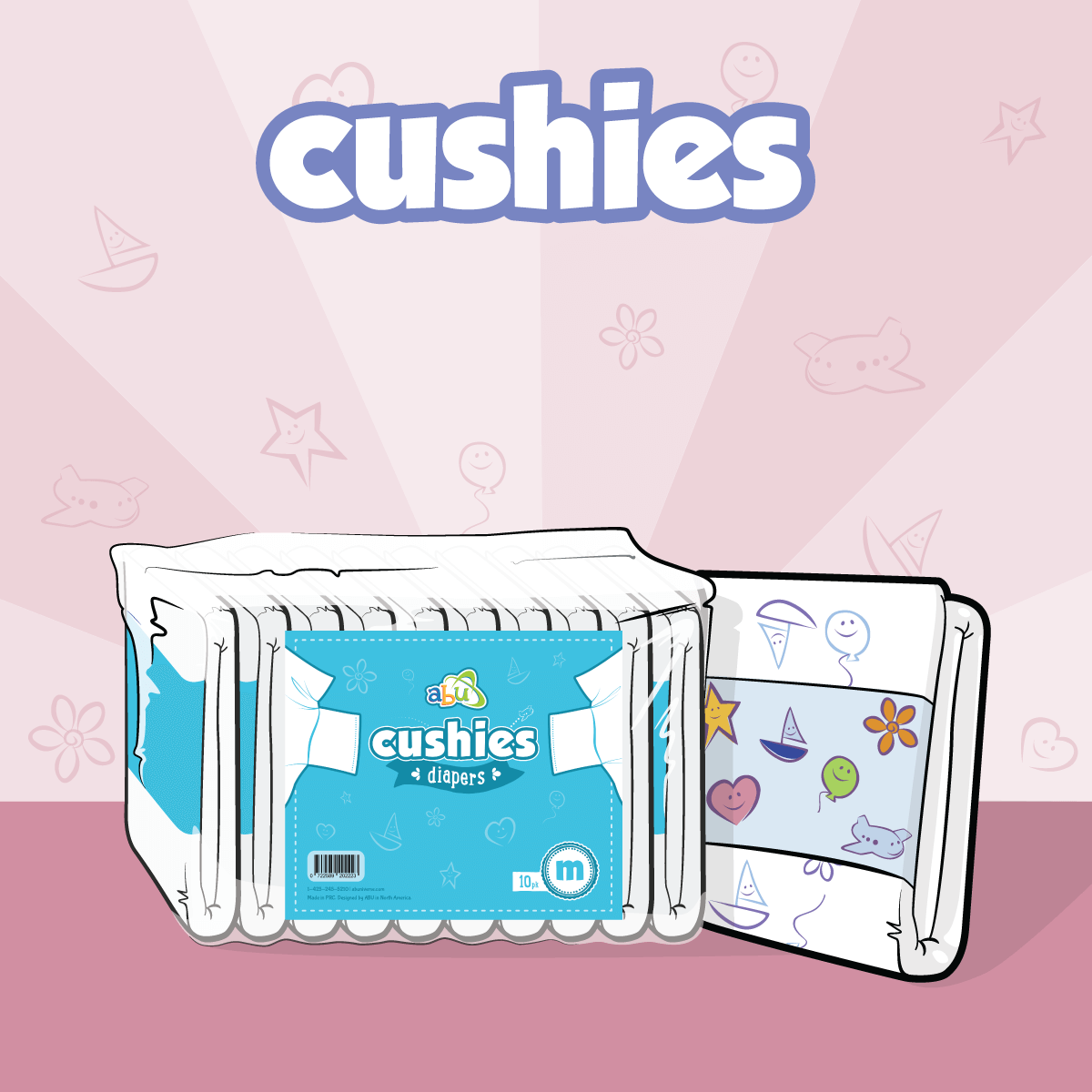 ABU Cushies Diapers.