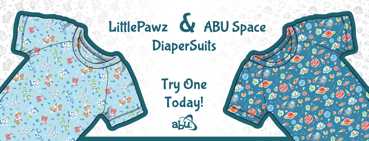 ABU Space and LittlePawz Diapersuits Now Available